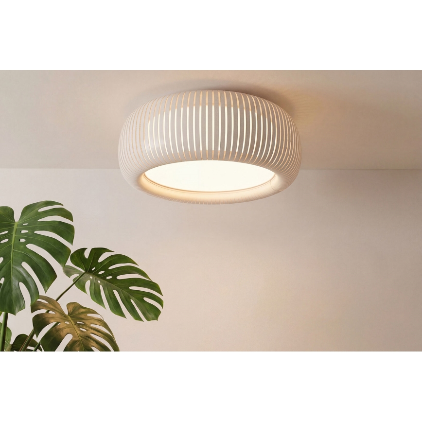 Φωτιστικό οροφής STRIPES 2xE27/40W/230V Ø 55 cm κρεμ/λευκό