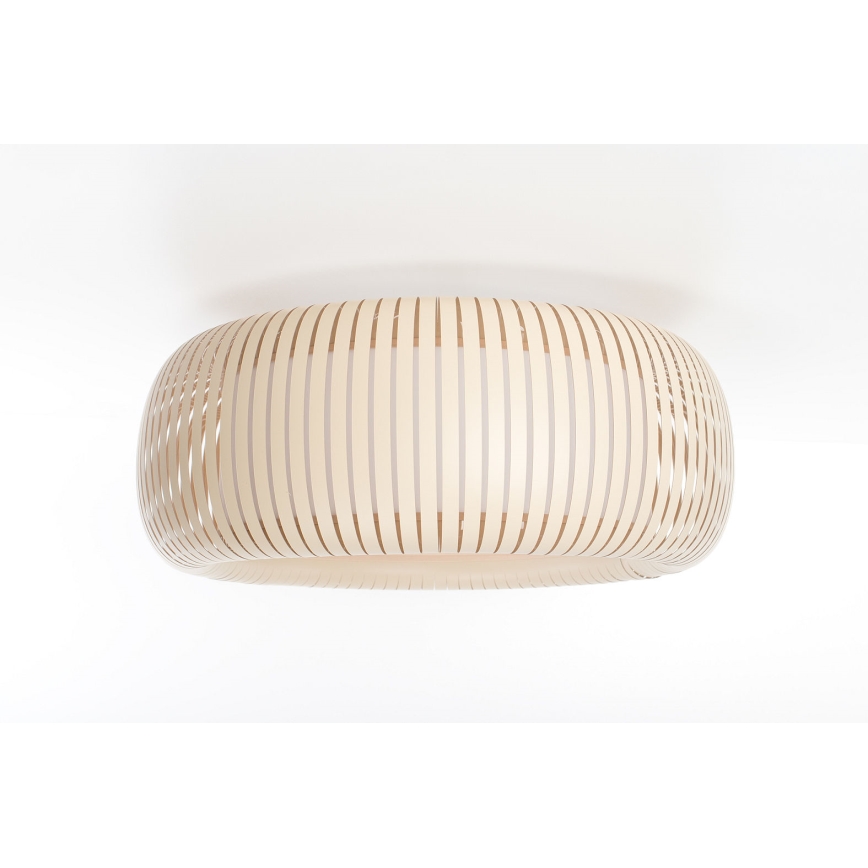 Φωτιστικό οροφής STRIPES 2xE27/40W/230V Ø 55 cm κρεμ/λευκό