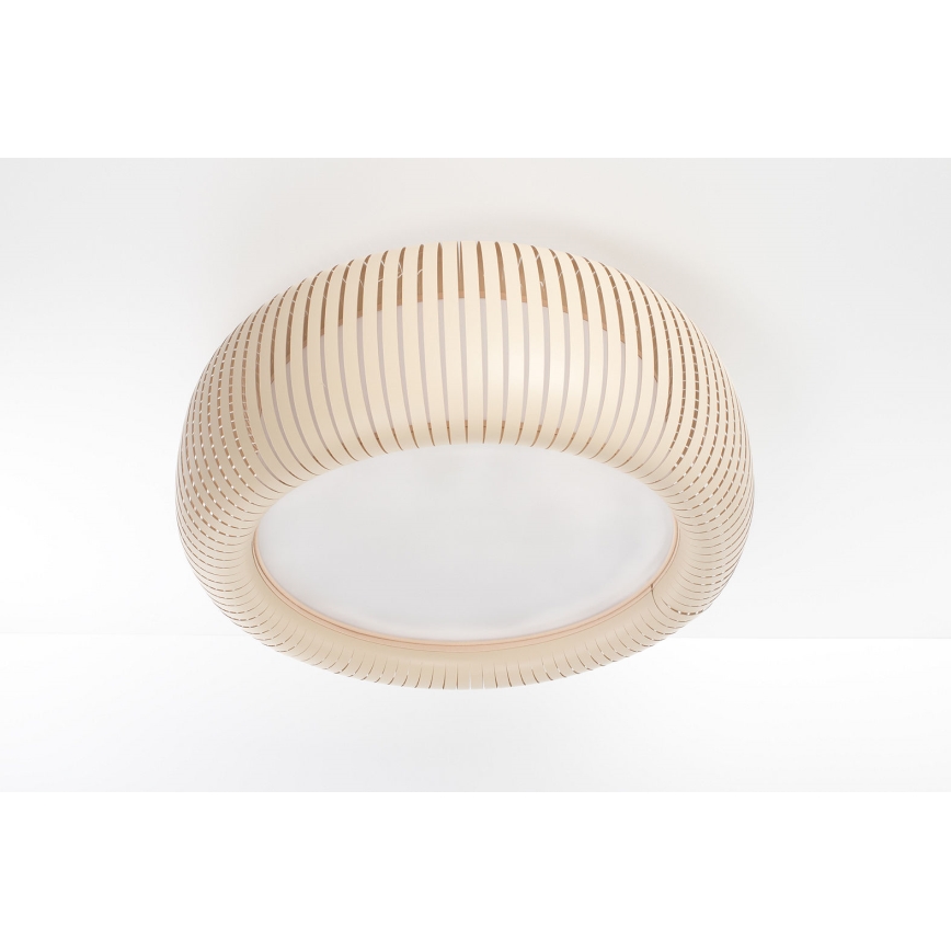 Φωτιστικό οροφής STRIPES 2xE27/40W/230V Ø 55 cm κρεμ/λευκό