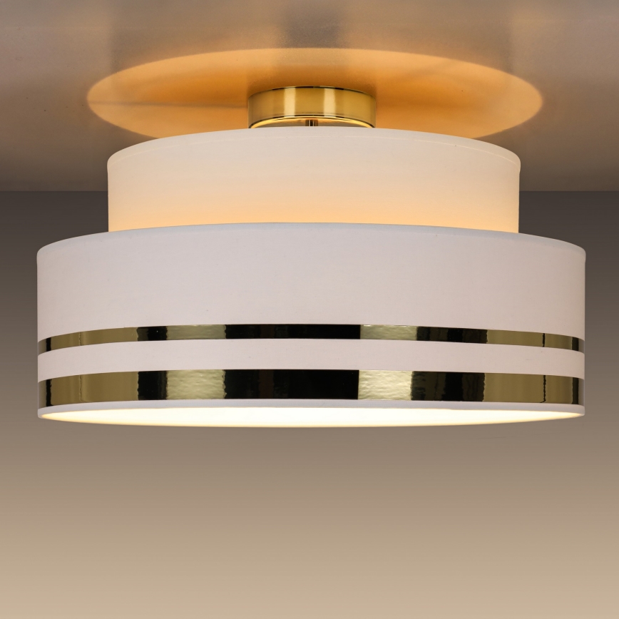 Φωτιστικό οροφής TAMI 1xE27/60W/230V διάμετρος 40 cm λευκό/χρυσό