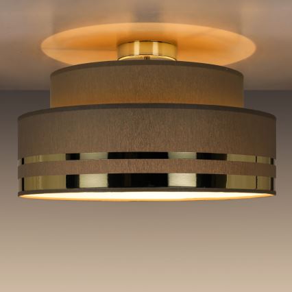 Φωτιστικό οροφής TAMI 1xE27/60W/230V διάμετρος 40 cm καφέ/χρυσό