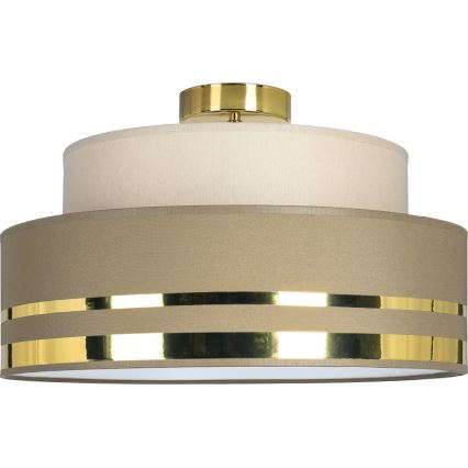 Φωτιστικό οροφής TAMI 1xE27/60W/230V διάμετρος 40 cm μπεζ/καφέ/χρυσό