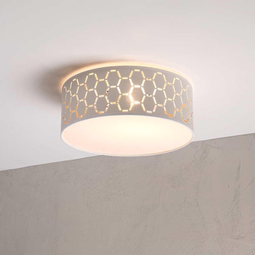 Φωτιστικό οροφής ULLE 1xE27/15W/230V Ø 35 cm λευκό