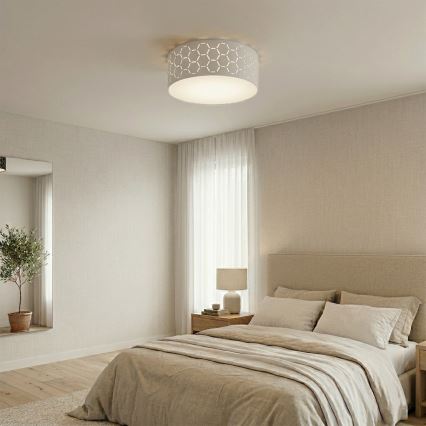 Φωτιστικό οροφής ULLE 1xE27/15W/230V Ø 35 cm λευκό