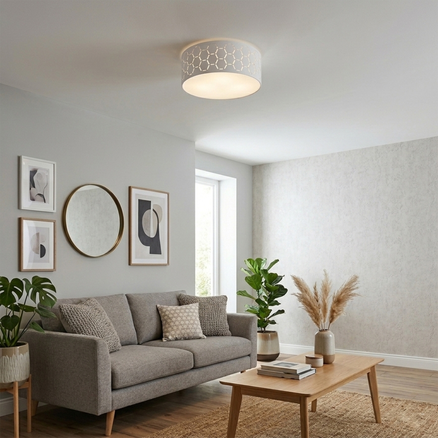 Φωτιστικό οροφής ULLE 1xE27/15W/230V Ø 35 cm λευκό