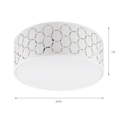 Φωτιστικό οροφής ULLE 1xE27/15W/230V Ø 35 cm λευκό
