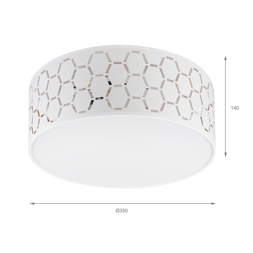 Φωτιστικό οροφής ULLE 1xE27/15W/230V Ø 35 cm λευκό