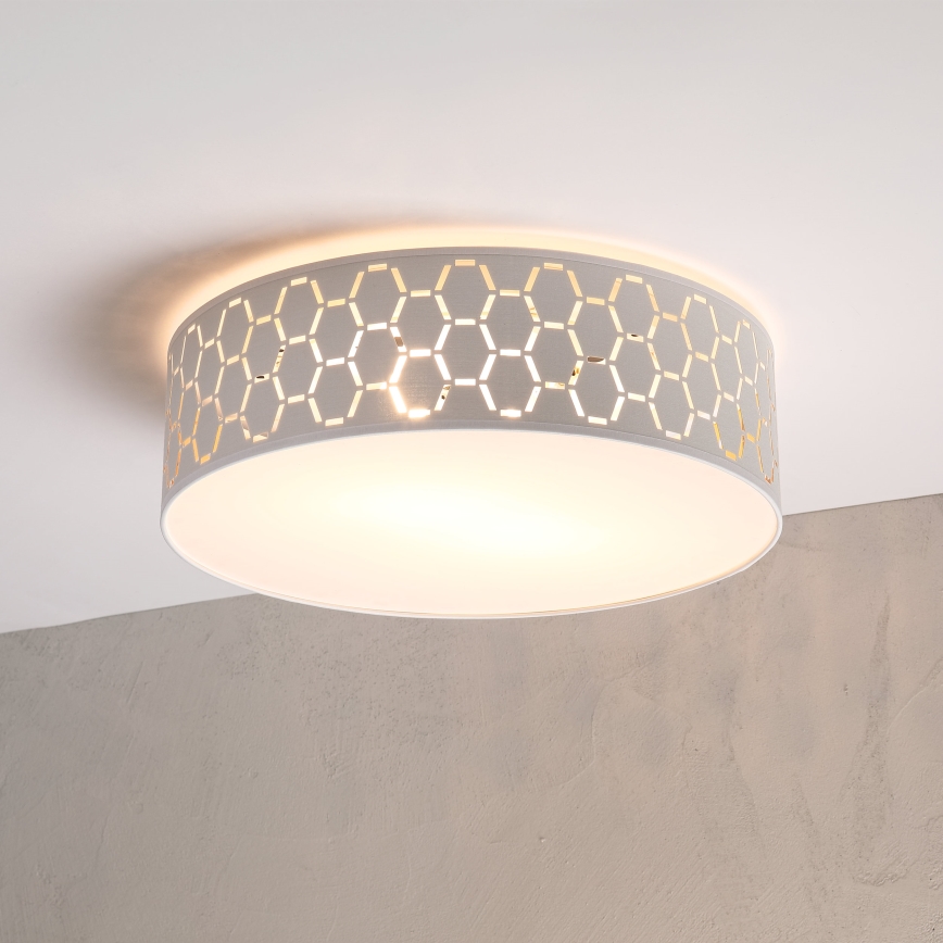 Φωτιστικό οροφής ULLE 2xE27/15W/230V Ø 45 cm λευκό