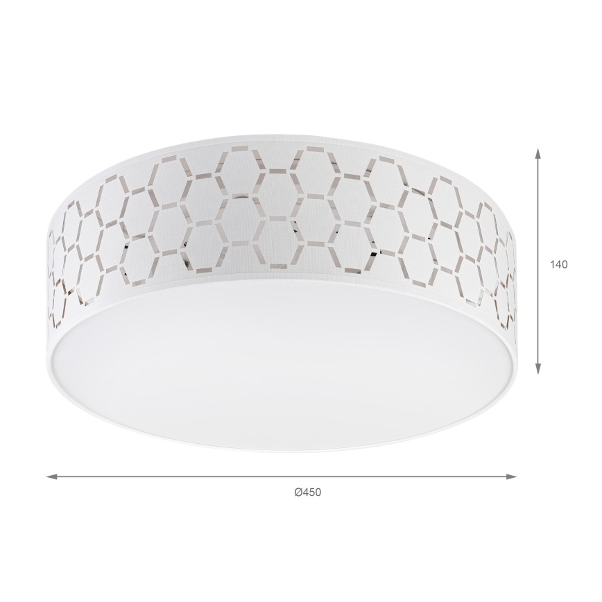 Φωτιστικό οροφής ULLE 2xE27/15W/230V Ø 45 cm λευκό