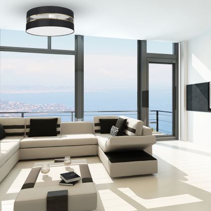 Φωτιστικό οροφής ULTIMO 2xE27/60W/230V μαύρο