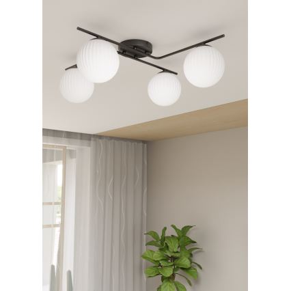 Φωτιστικό οροφής VESPA 4xE14/10W/230V μαύρο/λευκό