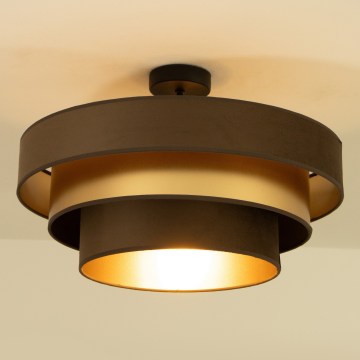 Φωτιστικό οροφής WENTA 1xE27/60W/230V Ø 50 cm καφέ/χρυσό