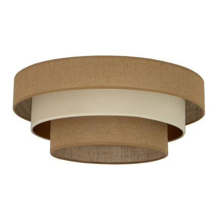 Φωτιστικό οροφής WENTA 1xE27/60W/230V Ø 50 cm τζούτα/μπεζ