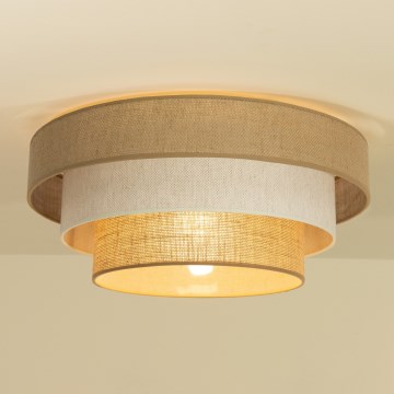 Φωτιστικό οροφής WENTA 1xE27/60W/230V Ø 50 cm γιούτα/κρεμ