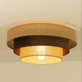 Φωτιστικό οροφής WENTA 1xE27/60W/230V διάμ. 50 cm γιούτα/καφέ