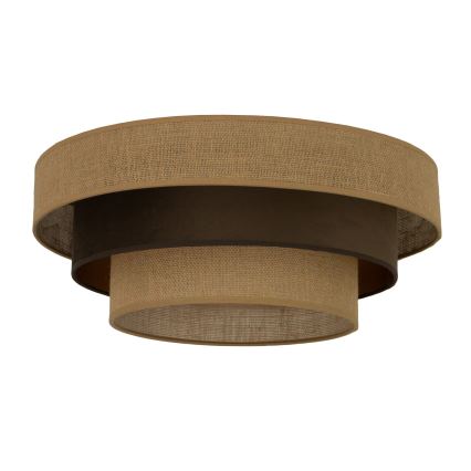 Φωτιστικό οροφής WENTA 1xE27/60W/230V διάμ. 50 cm γιούτα/καφέ