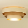 Φωτιστικό οροφής WENTA 1xE27/60W/230V διάμ. 50 cm μπεζ/γιούτα