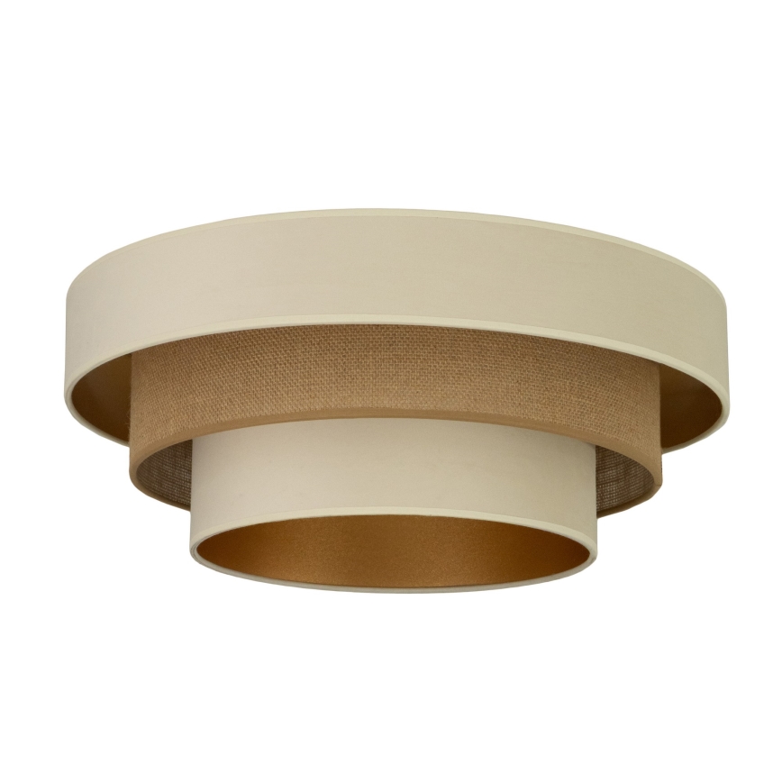 Φωτιστικό οροφής WENTA 1xE27/60W/230V διάμ. 50 cm μπεζ/γιούτα