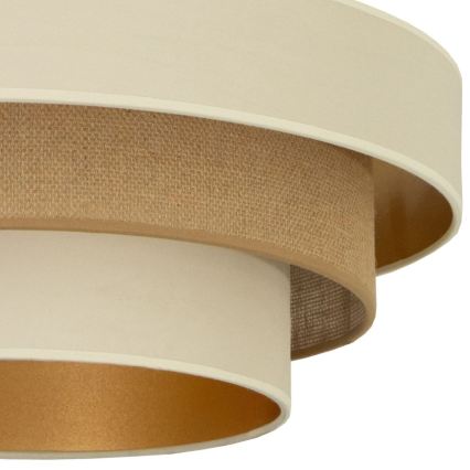 Φωτιστικό οροφής WENTA 1xE27/60W/230V διάμ. 50 cm μπεζ/γιούτα