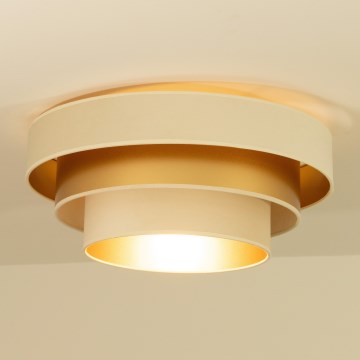 Φωτιστικό οροφής WENTA 1xE27/60W/230V διάμ. 50 cm μπεζ/χρυσό