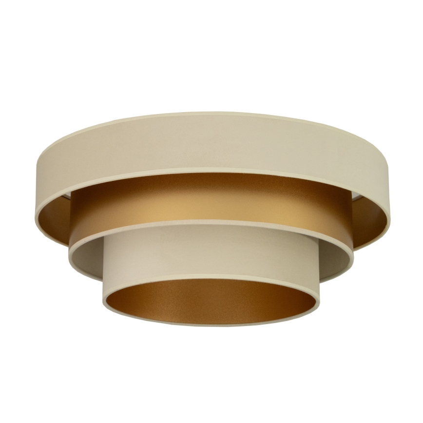 Φωτιστικό οροφής WENTA 1xE27/60W/230V διάμ. 50 cm μπεζ/χρυσό