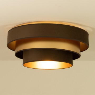 Φωτιστικό οροφής WENTA 1xE27/60W/230V, διάμ. 50 εκ., καφέ/χρυσό