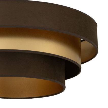 Φωτιστικό οροφής WENTA 1xE27/60W/230V, διάμ. 50 εκ., καφέ/χρυσό