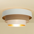 Φωτιστικό οροφής WENTA 1xE27/60W/230V, διάμετρος 50 cm, λευκό/καφέ