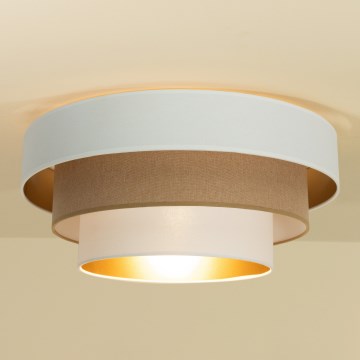 Φωτιστικό οροφής WENTA 1xE27/60W/230V, διάμετρος 50 cm, λευκό/καφέ