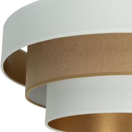 Φωτιστικό οροφής WENTA 1xE27/60W/230V, διάμετρος 50 cm, λευκό/καφέ