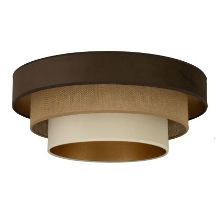 Φωτιστικό οροφής WENTA, 1xE27/60W/230V, διάμετρος 50 εκ., καφέ/γιούτα/μπεζ