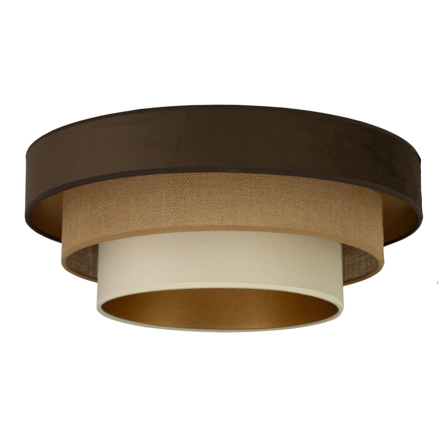 Φωτιστικό οροφής WENTA, 1xE27/60W/230V, διάμετρος 50 εκ., καφέ/γιούτα/μπεζ