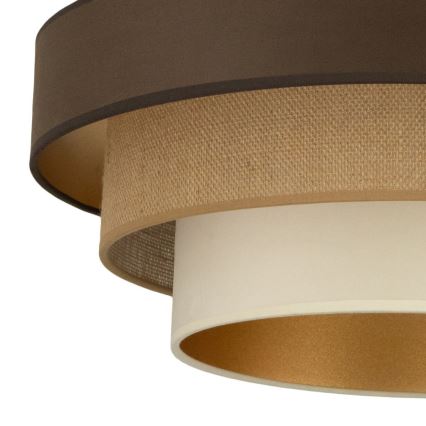 Φωτιστικό οροφής WENTA, 1xE27/60W/230V, διάμετρος 50 εκ., καφέ/γιούτα/μπεζ