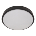 Φωτιστικό οροφής WILTON με αισθητήρα 2xE27/60W/230V Ø 33 cm μαύρο