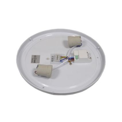 Φωτιστικό οροφής WILTON με αισθητήρα 2xE27/60W/230V Ø 33 cm μαύρο