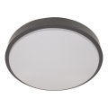Φωτιστικό οροφής WILTON με αισθητήρα, 2xE27/60W/230V, διάμ. 33 εκ., ανθρακί