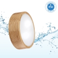 Φωτιστικό οροφής για μπάνιο LINARO 2xE27/15W/230V IP54, φινίρισμα βελανιδιάς, Ø 27 εκ.