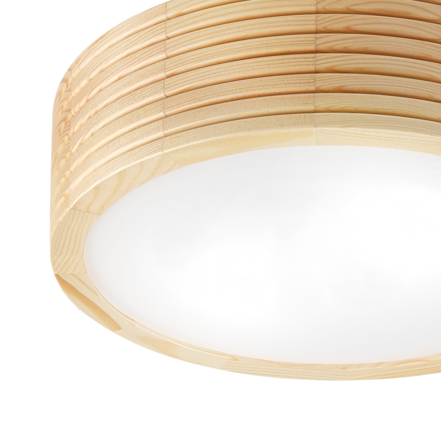 Φωτιστικό οροφής μπάνιου NATURAL MODERN 2xE27/15W/230V IP54 Ø 27,5 cm από πεύκο