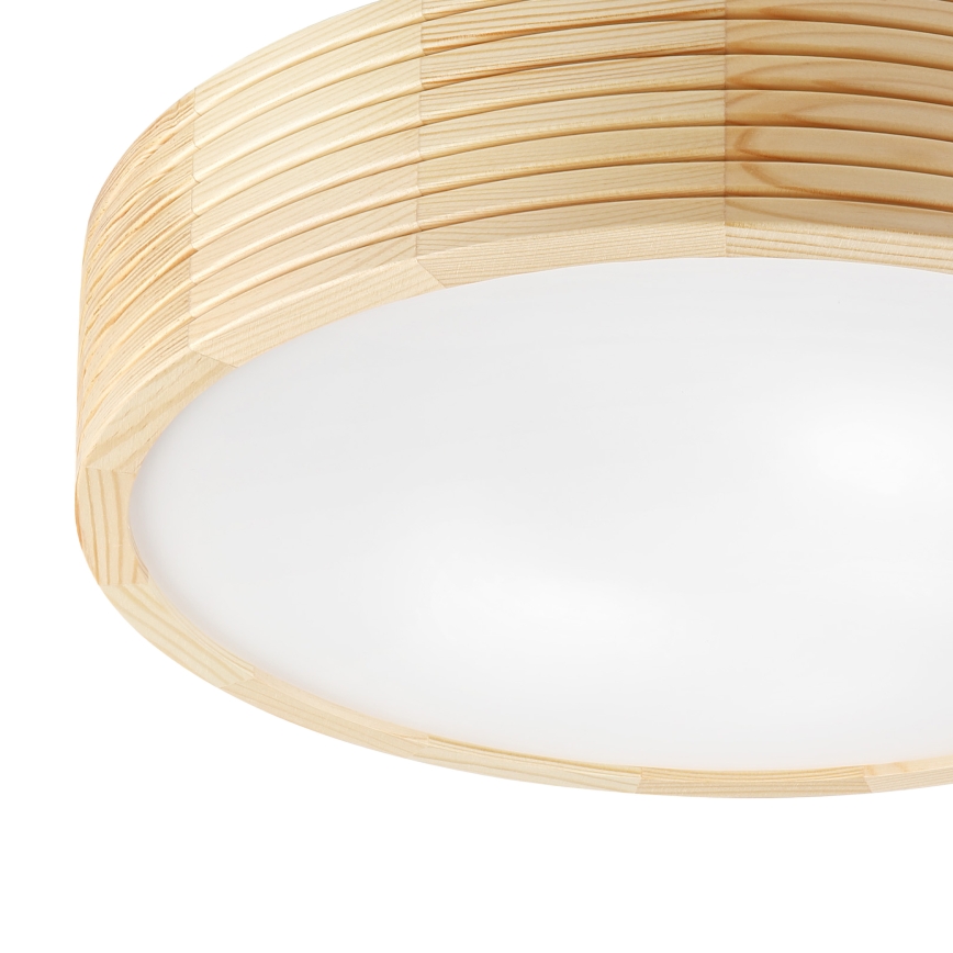 Φωτιστικό οροφής μπάνιου NATURAL MODERN 3xE27/15W/230V IP54 Ø 37,5 cm πεύκο