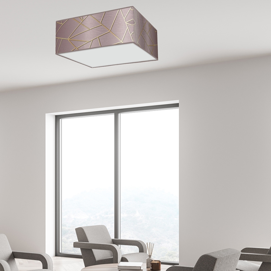 Φωτιστικό οροφής ZIGGY 3xE27/60W/230V ροζ/χρυσό