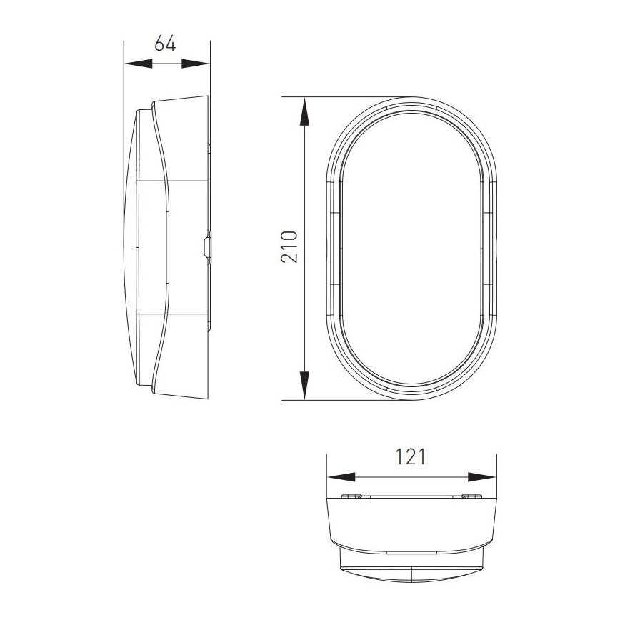 Φωτιστικό οροφής εξωτερικού χώρου LED LED/12W/230V 3000/4000/6500K IP65 λευκό