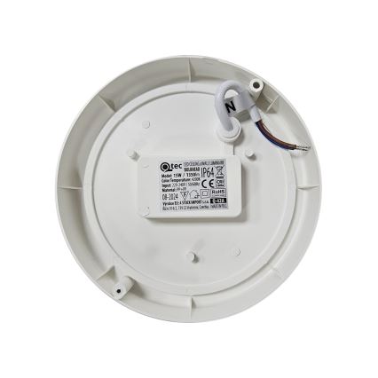 Φωτιστικό οροφής εξωτερικού χώρου LED LED/15W/230V 4200K διάμετρος 15,5 cm IP64 λευκό