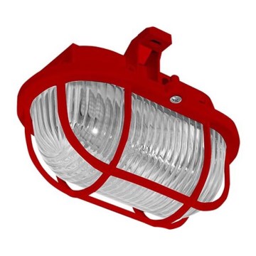 Φωτιστικό οροφής εξωτερικού χώρου OVAL 1xE27/60W/230V IP44 κόκκινο