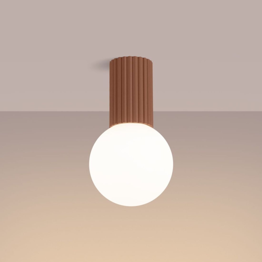 Φωτιστικό οροφής μπάνιου HALO 1xG9/8W/230V διάμετρος 12 cm IP44 καφέ