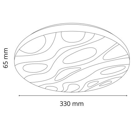 Φωτιστικό οροφής μπάνιου LED CLOUD LED/18W/230V διάμετρος 33 cm IP44