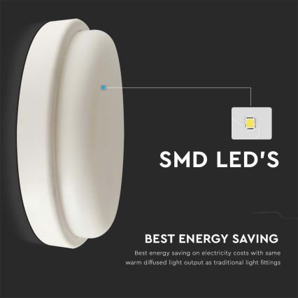 Φωτιστικό οροφής μπάνιου LED LED/12W/230V 3000K IP54 διάμετρος 15 cm