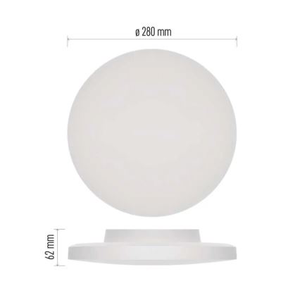 Φωτιστικό οροφής μπάνιου LED LED/15W/230V 3000/4000/5700K IP55 λευκό