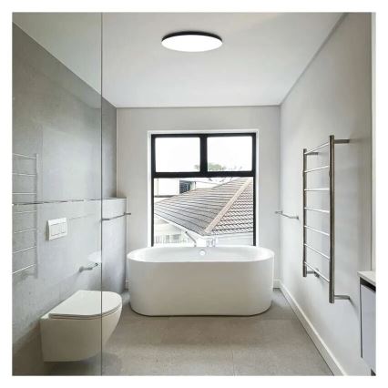 Φωτιστικό οροφής μπάνιου LED LED/15W/230V 3000/4000/5700K IP55 μαύρο