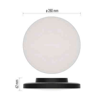 Φωτιστικό οροφής μπάνιου LED LED/15W/230V 3000/4000/5700K IP55 μαύρο