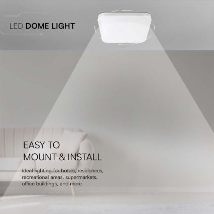 Φωτιστικό οροφής μπάνιου LED LED/18W/230V 3000K IP44 25x25 cm λευκό